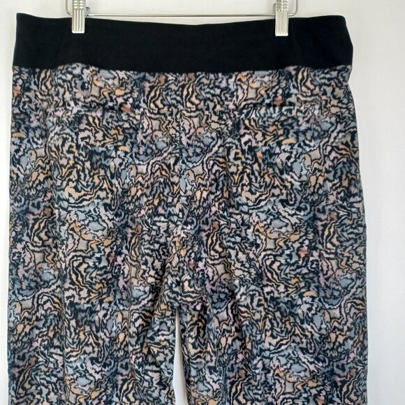 Athleta Pants Trekkie North Gray Black Abstract Kinetic Print Zip‎ Jogger 14 - Picture 7 of 12